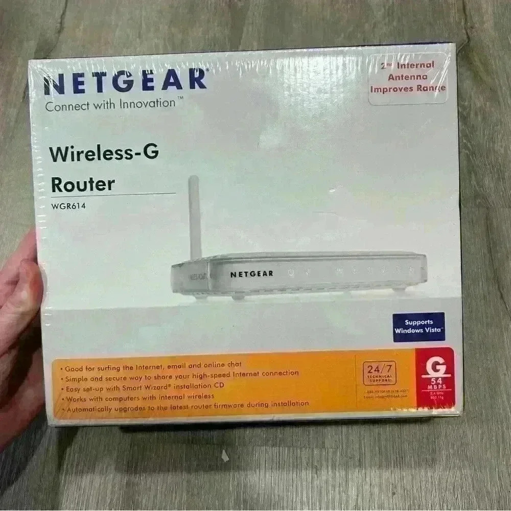 NIB Netgear WGR614 54 Mbps 4-Port 10/100 Wireless G Router Sealed